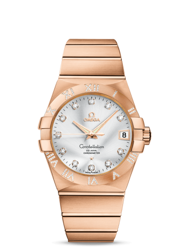 Omega Constellation Co-Axial 38 Red Gold / Diamond / Silver